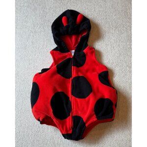 Carters Ladybug Halloween Costume Size 3-6 Month Plush Fleece Cozy Bodysuit